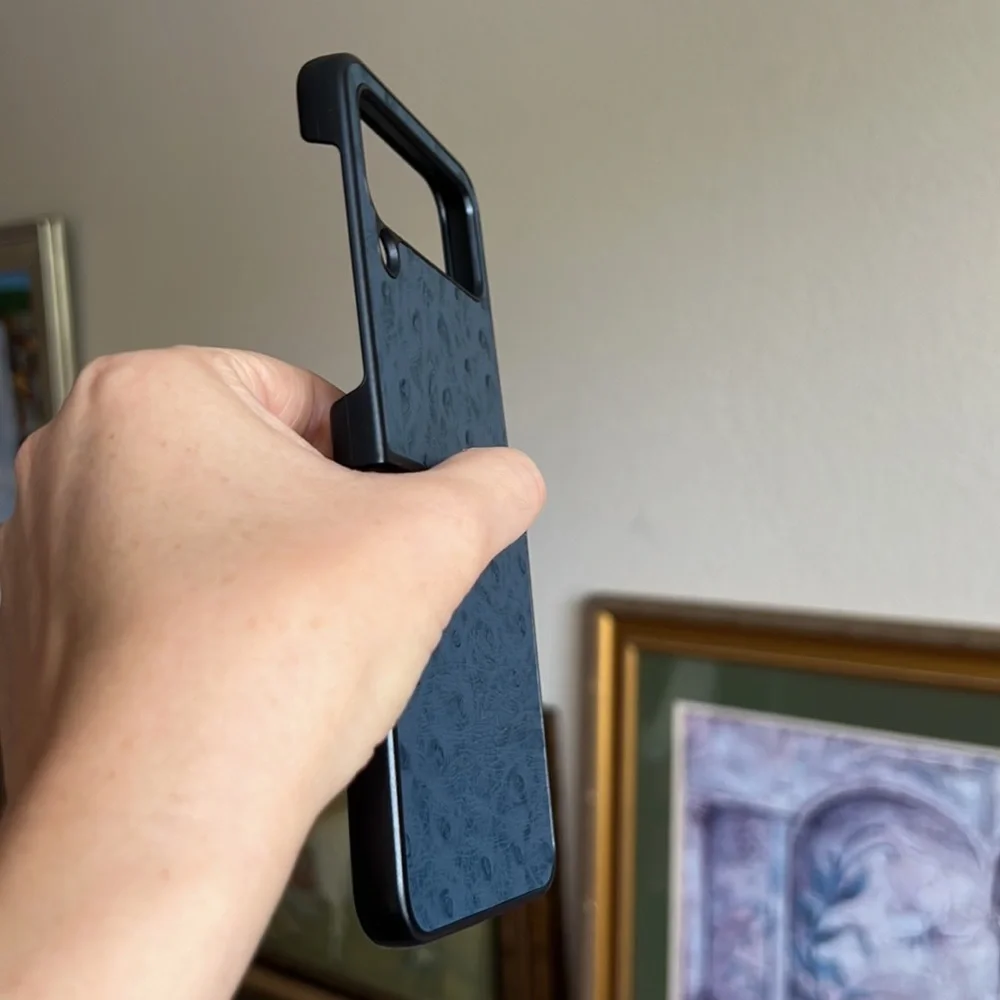 For Samsung galaxy z flip 4 5G phone case genuine leather